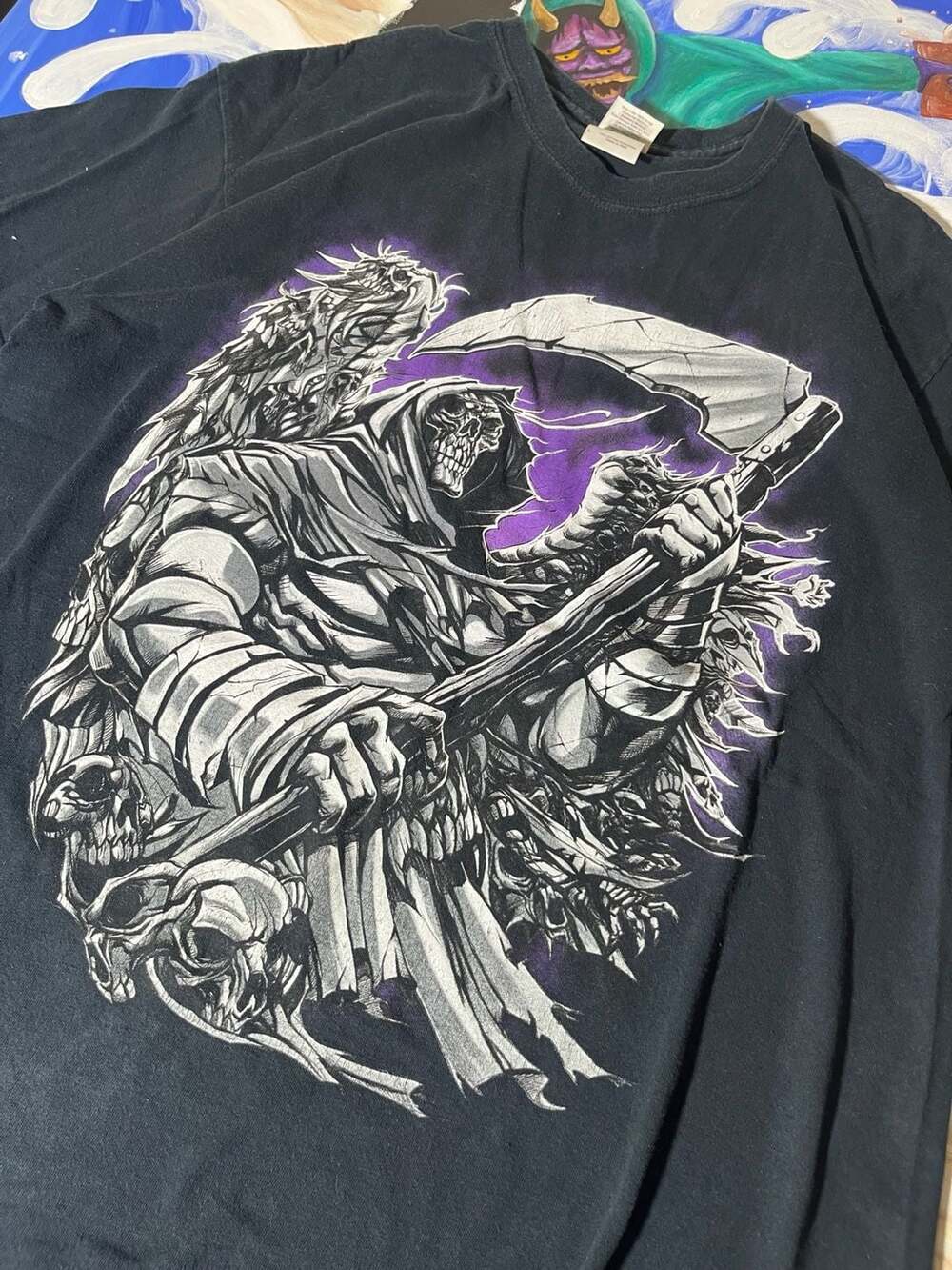 Gildan Heavy Cotton Grim Reaper Scythe Graphic T-Shirt